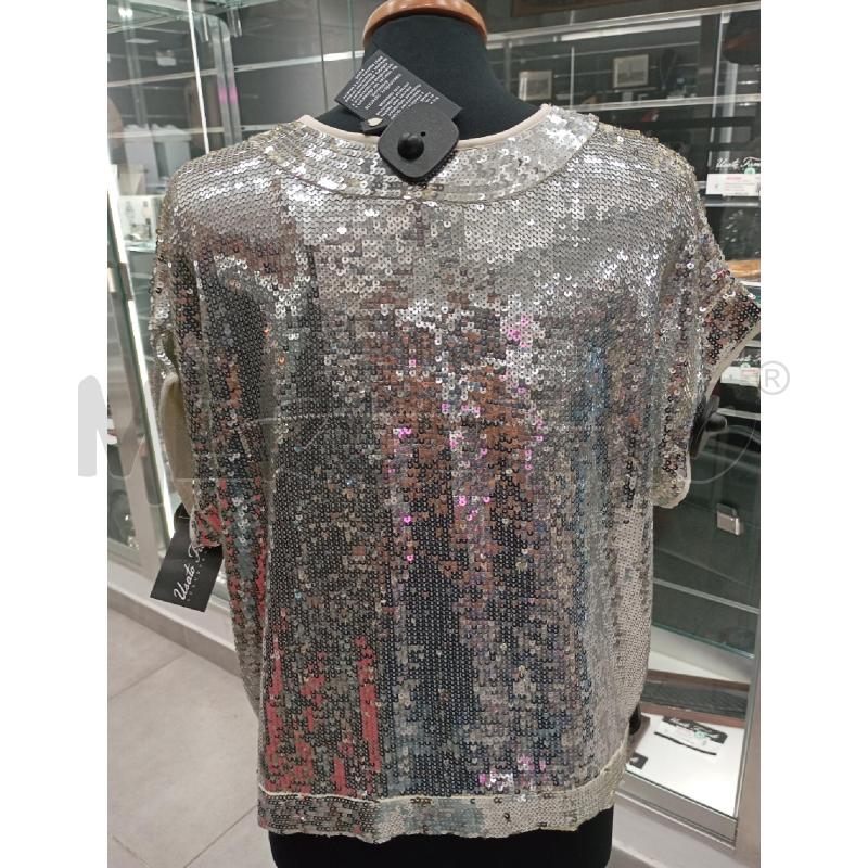 BLUSA D TWINSET MAN CORTE PAILLETTES ARGENTO  | Mercatino dell'Usato Roma viale tirreno 2