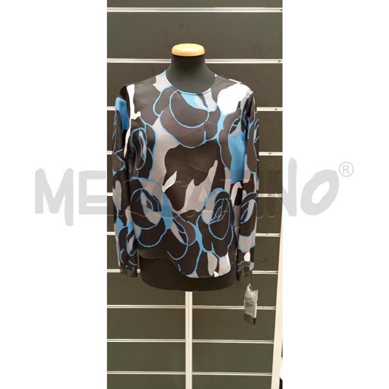 BLUSA GIORGIO ARMANI NERA GRIGIA BLU 100%SETA  | Mercatino dell'Usato Roma viale tirreno 1