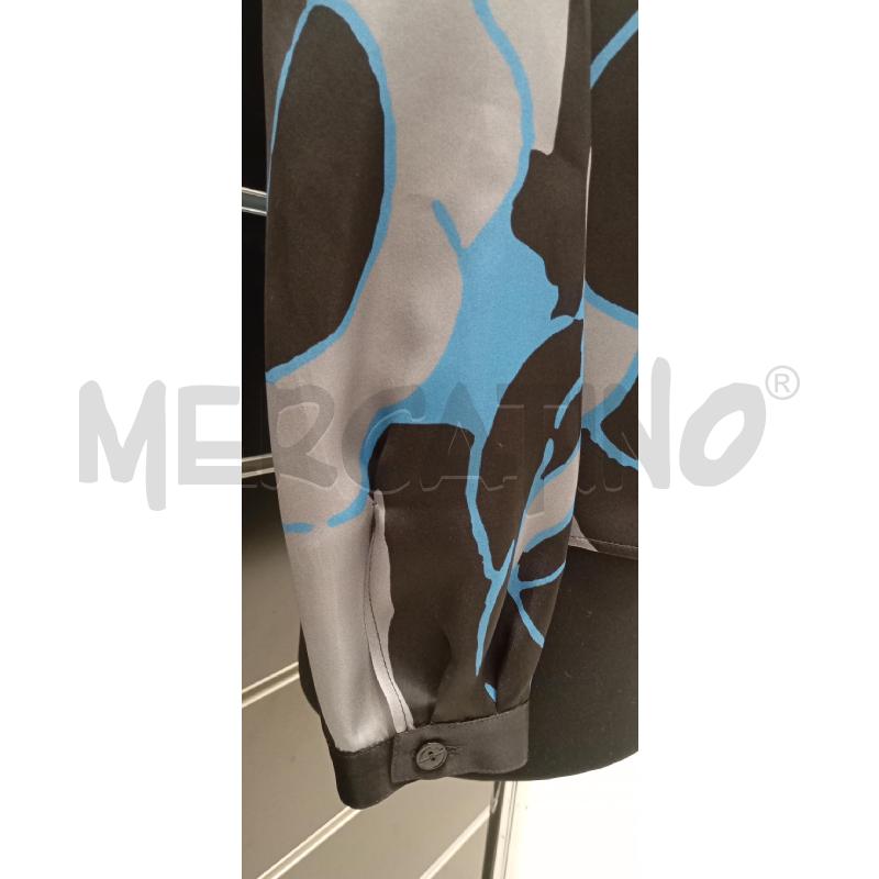 BLUSA GIORGIO ARMANI NERA GRIGIA BLU 100%SETA  | Mercatino dell'Usato Roma viale tirreno 2