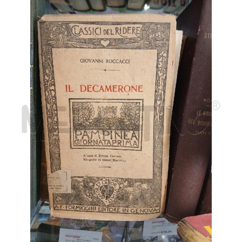 BOCCACCIO IL DECAMERONE FORMIGGINI EDITORE 10 VOLUMI | Mercatino dell'Usato Roma viale tirreno 1