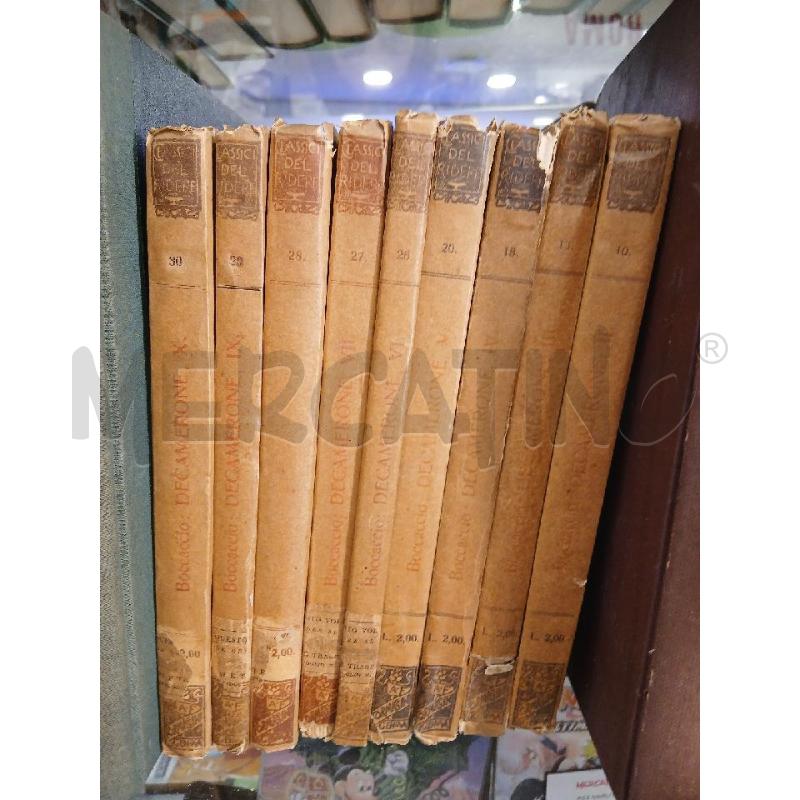 BOCCACCIO IL DECAMERONE FORMIGGINI EDITORE 10 VOLUMI | Mercatino dell'Usato Roma viale tirreno 2