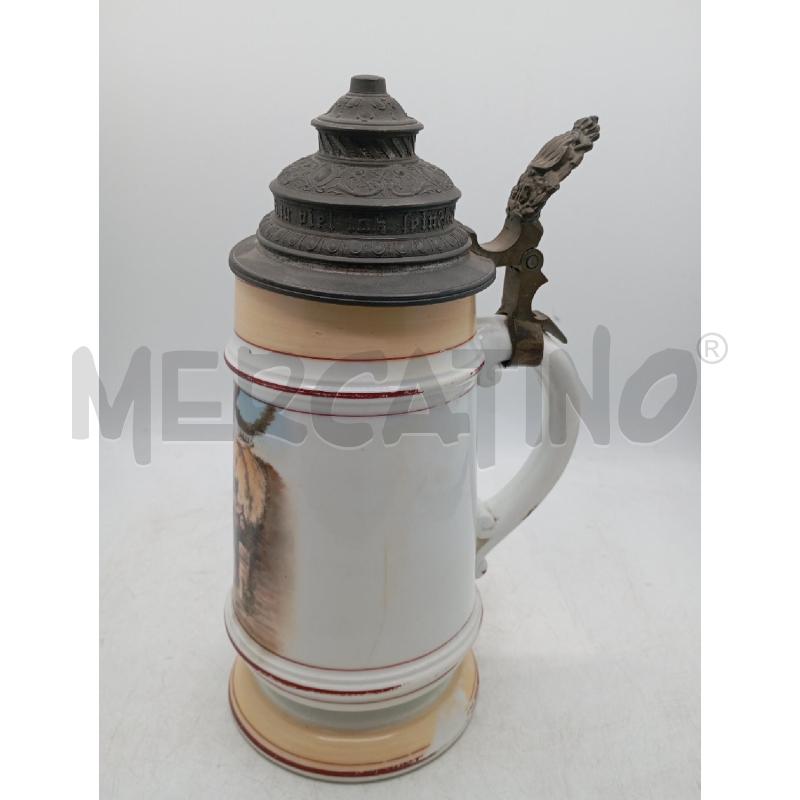 BOCCALE BIRRA CERAMICA TAPPO PELTRO S | Mercatino dell'Usato Roma viale tirreno 2