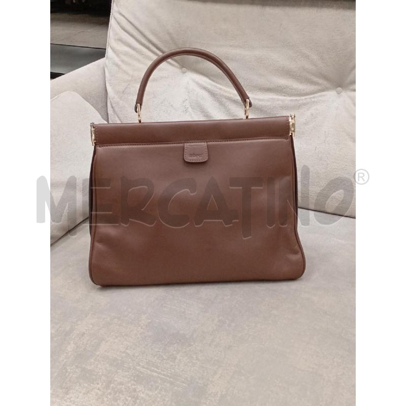 BORSA A MANO DONNA ABRO MARRONE  | Mercatino dell'Usato Roma viale tirreno 1