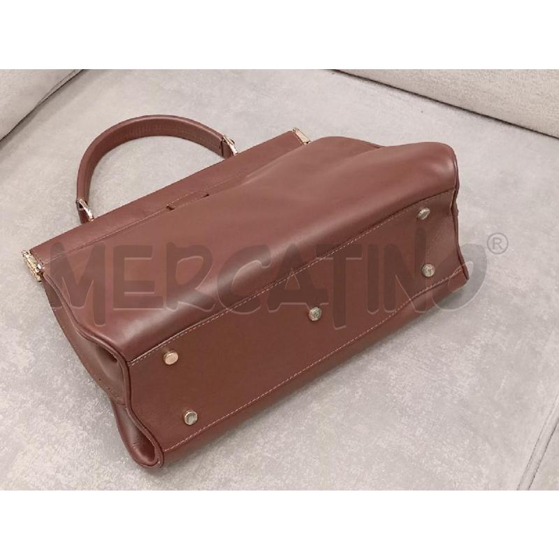 BORSA A MANO DONNA ABRO MARRONE  | Mercatino dell'Usato Roma viale tirreno 4