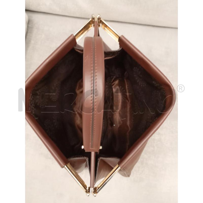 BORSA A MANO DONNA ABRO MARRONE  | Mercatino dell'Usato Roma viale tirreno 5