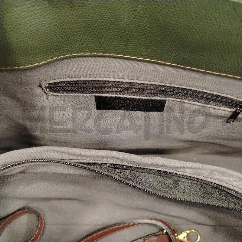 BORSA D BAULETTO MA VE SCURO GENUINE LETHER | Mercatino dell'Usato Roma viale tirreno 4
