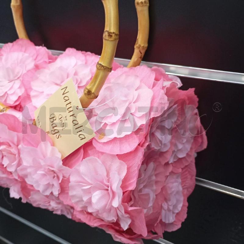 BORSA D CILINDRICA FLOREALE RS FUCSIA MANICI RIGIDI BE  | Mercatino dell'Usato Roma viale tirreno 2