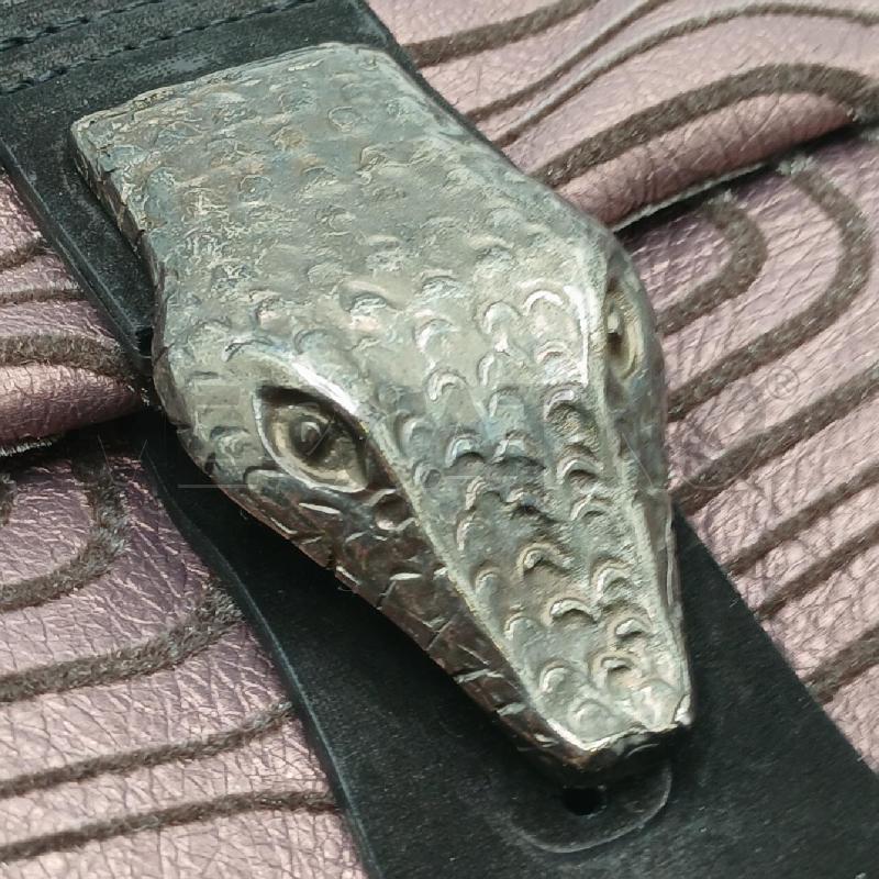 BORSA D EMANUELA PIGNALOSA IN PELLE CHIUSURA TESTA DI SERPENTE | Mercatino dell'Usato Roma viale tirreno 2