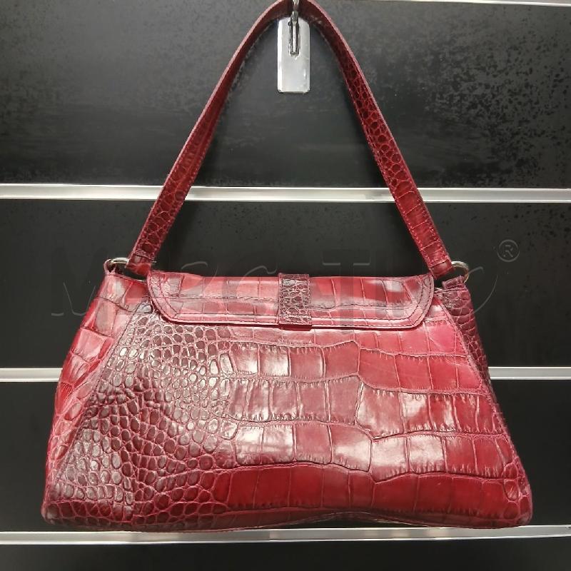 BORSA D FURLA FUCSIA STAMPA COCCODRILLO | Mercatino dell'Usato Roma viale tirreno 2