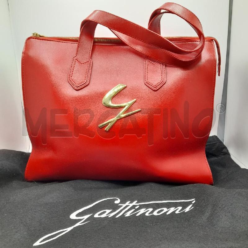 BORSA D GATTINONI RSS LOGO GI + POCHETTE  | Mercatino dell'Usato Roma viale tirreno 1