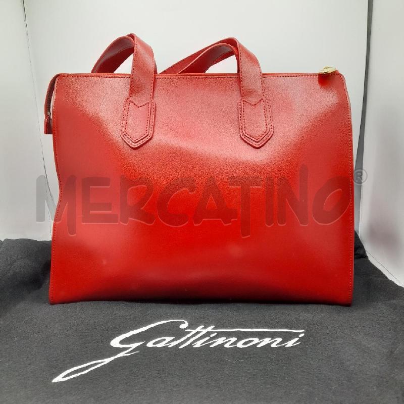BORSA D GATTINONI RSS LOGO GI + POCHETTE  | Mercatino dell'Usato Roma viale tirreno 2