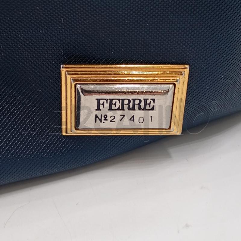 BORSA D GIANFRANCO FERRE BL TRACOLLA LUCIDA | Mercatino dell'Usato Roma viale tirreno 3