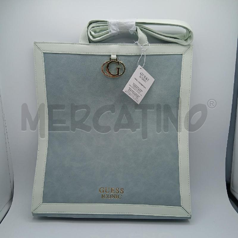 BORSA D GUESS ICONIC SCAM SHOPPER  | Mercatino dell'Usato Roma viale tirreno 1