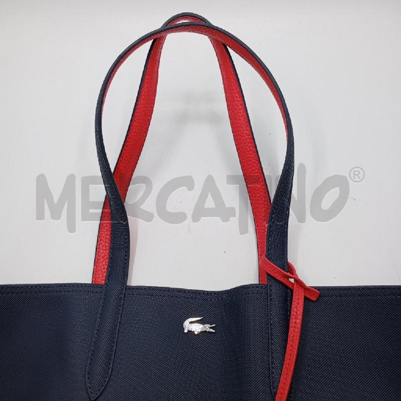 BORSA D LACOSTE BLU INTERNO ROSSO | Mercatino dell'Usato Roma viale tirreno 2