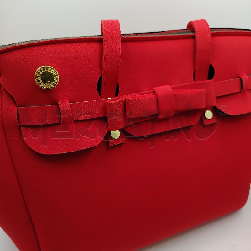 BORSA D LA FILLEDES FLEURS RSS STOFFA | Mercatino dell'Usato Roma viale tirreno 4