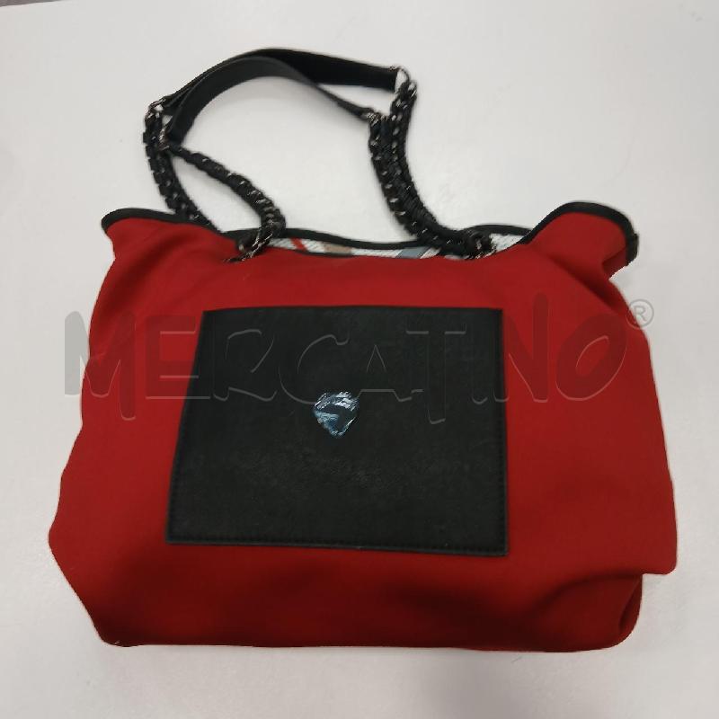 BORSA D LE PANDORINE RSS NYLON MANICI NE INT PAILLETTES  | Mercatino dell'Usato Roma viale tirreno 1