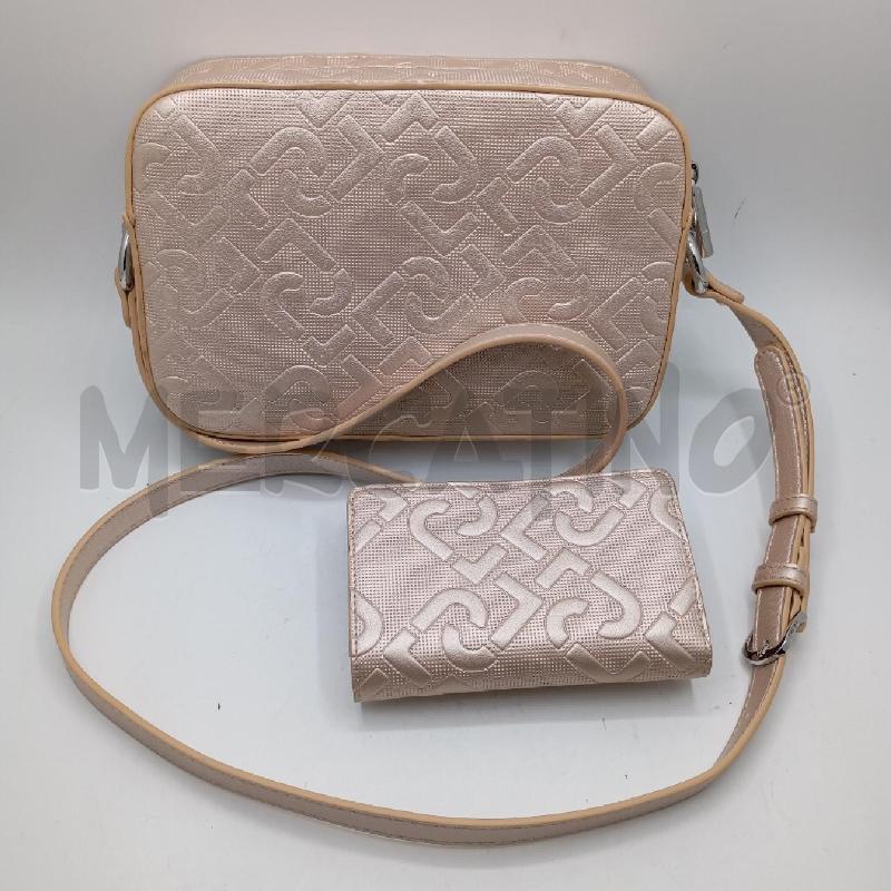 BORSA D LIUJO + PORTAFOGLIO LJ DORATO METALLIZZATO | Mercatino dell'Usato Roma viale tirreno 3