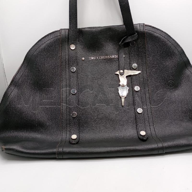 BORSA D TRUSSARDI NE BORCHIE GR CIONDOLO LOGO  | Mercatino dell'Usato Roma viale tirreno 1