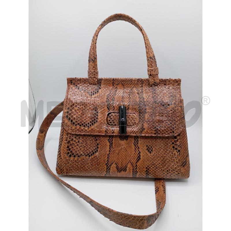 BORSA S/E STAMPA PITONATA MARR CHIUSURA BAMBOO | Mercatino dell'Usato Roma viale tirreno 1
