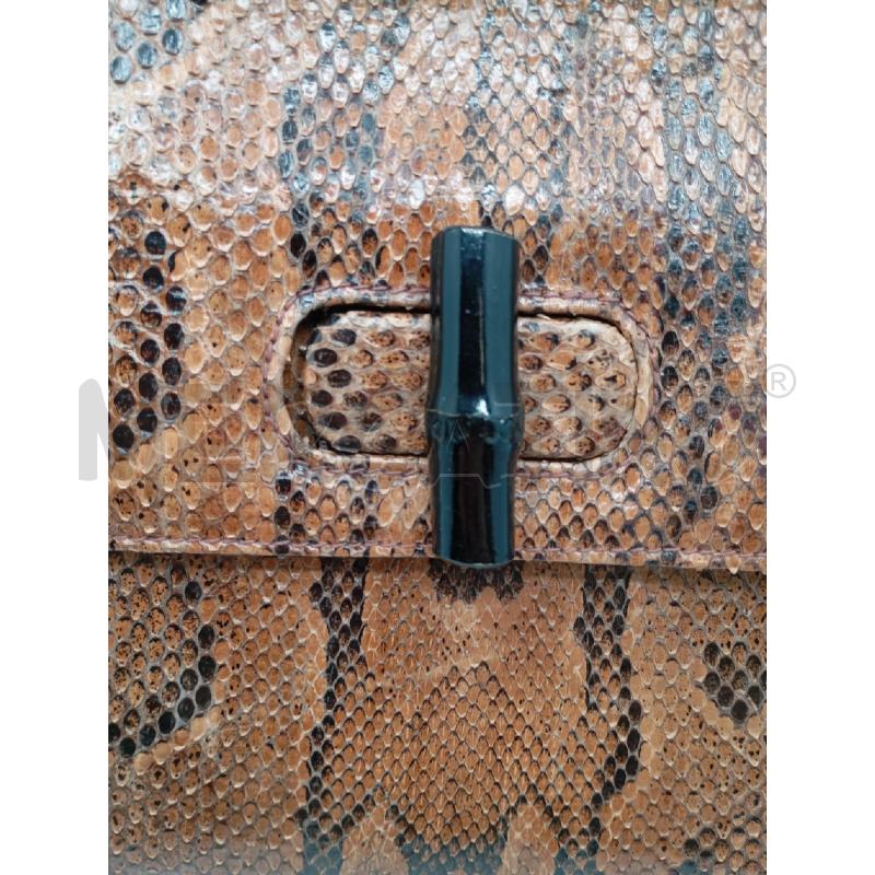 BORSA S/E STAMPA PITONATA MARR CHIUSURA BAMBOO | Mercatino dell'Usato Roma viale tirreno 3