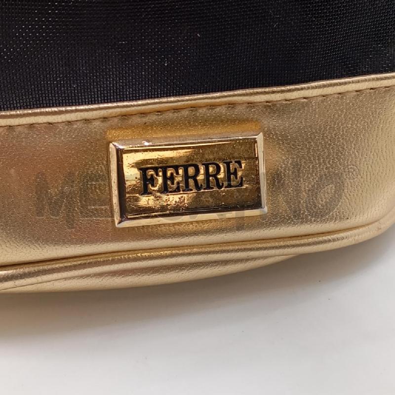BORSETTA D FERRE SACCA RETINA NE FONDO DOR METALLIZATO | Mercatino dell'Usato Roma viale tirreno 4