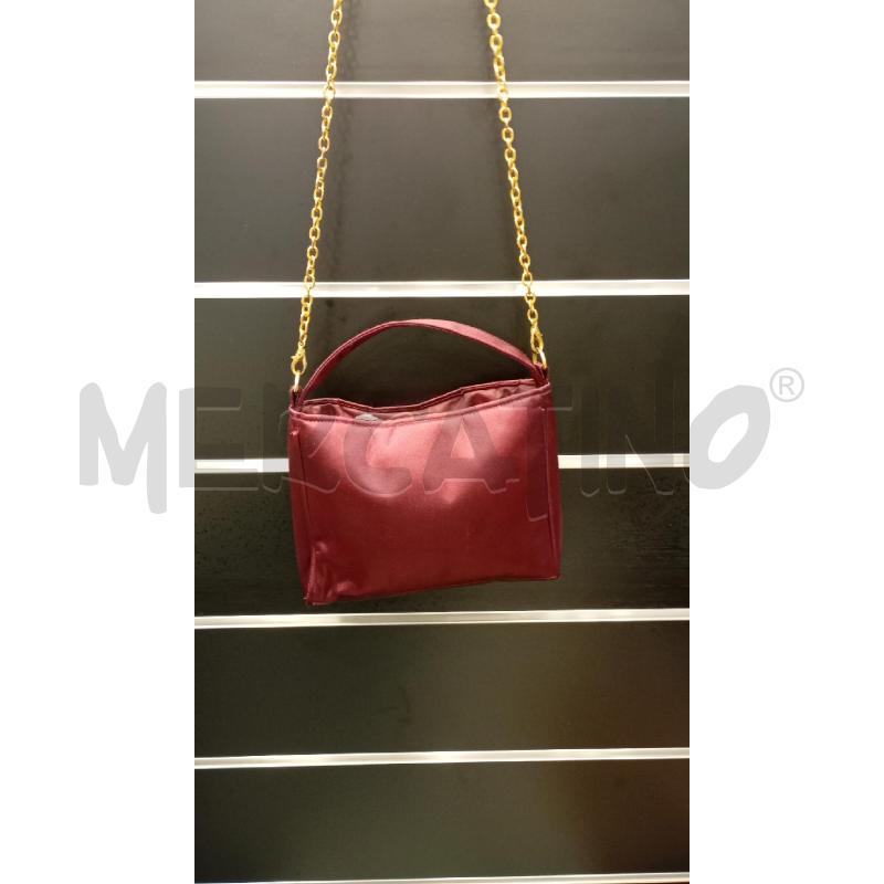 BORSETTA D PINKO BAG BORDEAUX SATIN SCRITTA STRASS FRONT  | Mercatino dell'Usato Roma viale tirreno 4