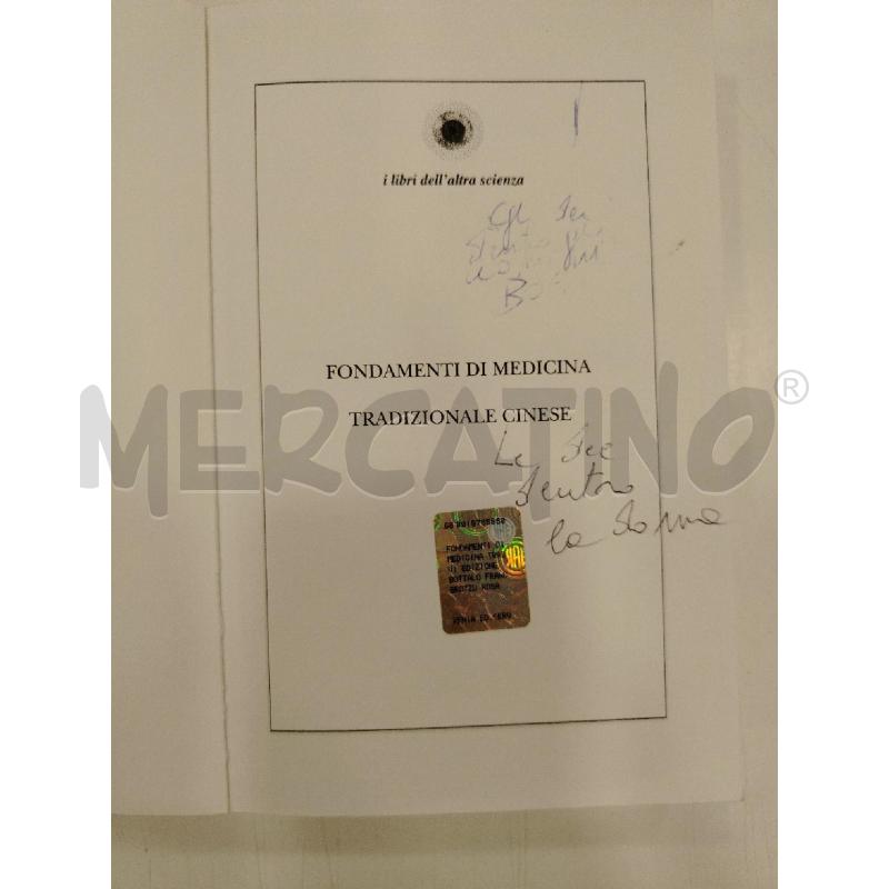 BOTTALO FONDAMENTI DI MEDICINA TRADIZIONALE CINESE | Mercatino dell'Usato Roma viale tirreno 4
