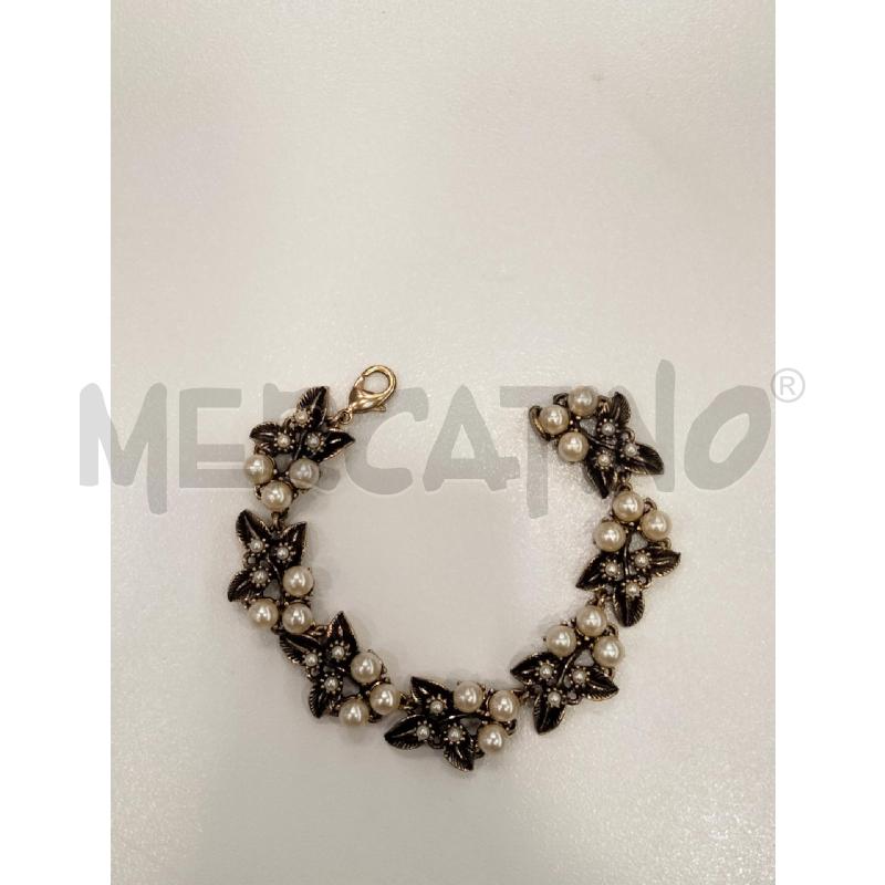 BRACCIALE ALCOZER&J OTTONE DORATO CON PERLINE | Mercatino dell'Usato Roma viale tirreno 1