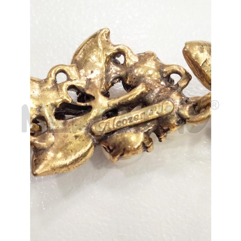 BRACCIALE ALCOZER&J OTTONE DORATO CON PERLINE | Mercatino dell'Usato Roma viale tirreno 3