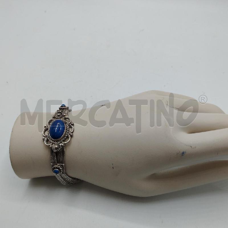 BRACCIALE ARGENTATO FASCE CATENELLE OVALI TONDI BL | Mercatino dell'Usato Roma viale tirreno 1