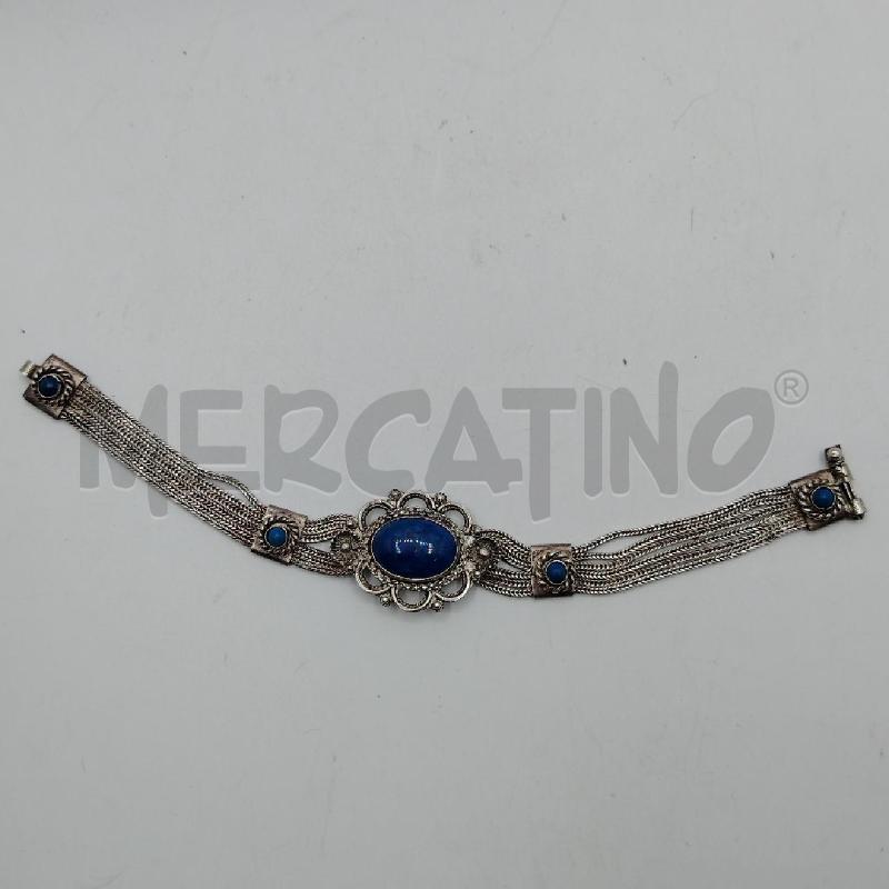 BRACCIALE ARGENTATO FASCE CATENELLE OVALI TONDI BL | Mercatino dell'Usato Roma viale tirreno 2