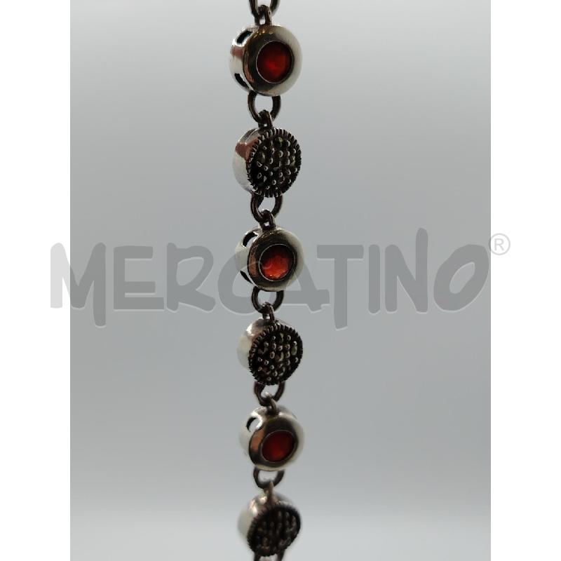 BRACCIALE ARGENTATO PIETRA  | Mercatino dell'Usato Roma viale tirreno 3