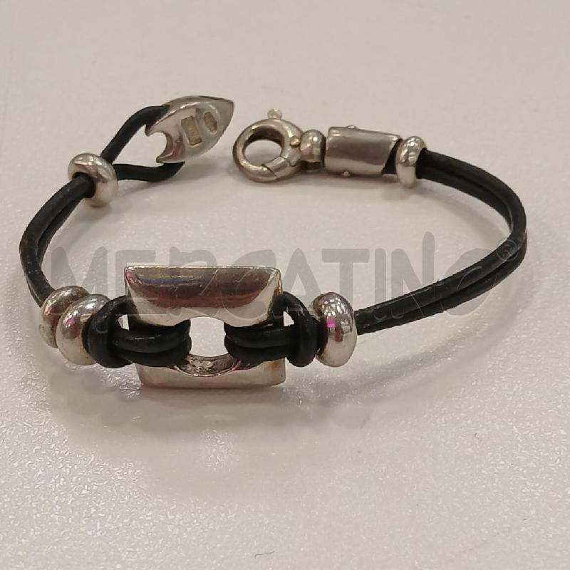 BRACCIALE DEL CONTE IN PELLE NERO | Mercatino dell'Usato Roma viale tirreno 1