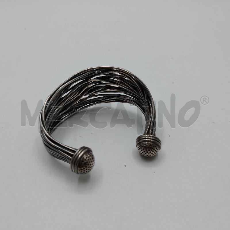 BRACCIALE FASCE ARGENTATO INTORCIGLIATE  | Mercatino dell'Usato Roma viale tirreno 2