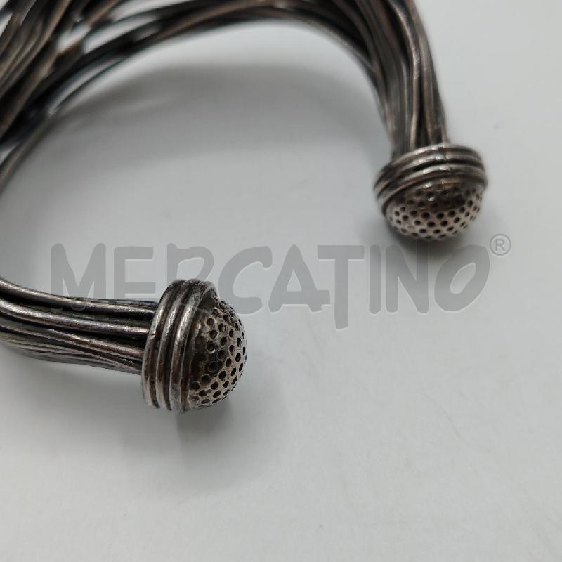 BRACCIALE FASCE ARGENTATO INTORCIGLIATE  | Mercatino dell'Usato Roma viale tirreno 4