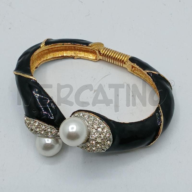 BRACCIALE KENNETH JAY LANE NERO CON PERLE | Mercatino dell'Usato Roma viale tirreno 2