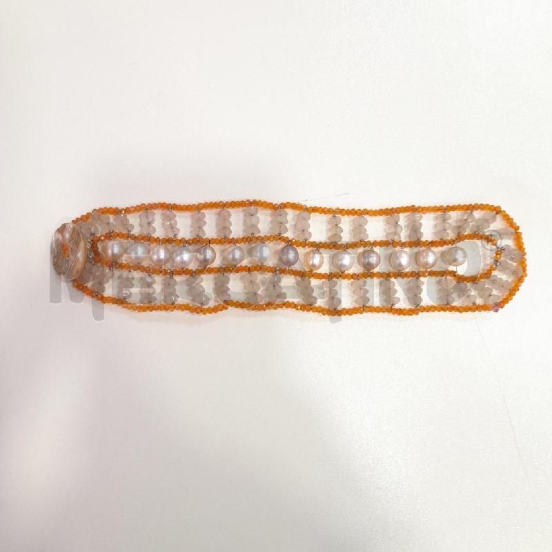 BRACCIALE PERLINE PIETRINE BIA ARA | Mercatino dell'Usato Roma viale tirreno 1