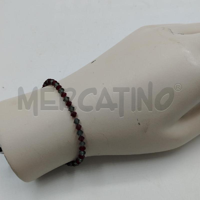 BRACCIALE PIETRINE GR BORDEAUX CHIUS ARGENTATA | Mercatino dell'Usato Roma viale tirreno 1