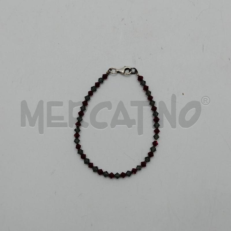 BRACCIALE PIETRINE GR BORDEAUX CHIUS ARGENTATA | Mercatino dell'Usato Roma viale tirreno 2