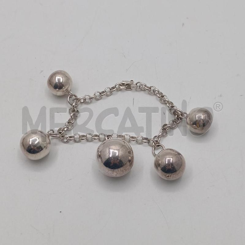 BRACCIALE SFERE ARGENTATO | Mercatino dell'Usato Roma viale tirreno 2