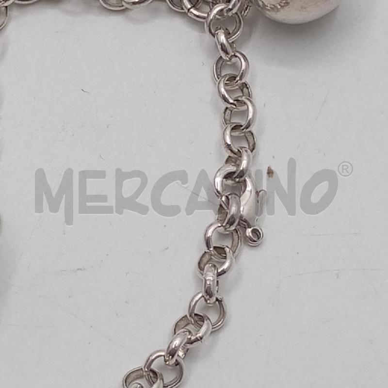 BRACCIALE SFERE ARGENTATO | Mercatino dell'Usato Roma viale tirreno 3