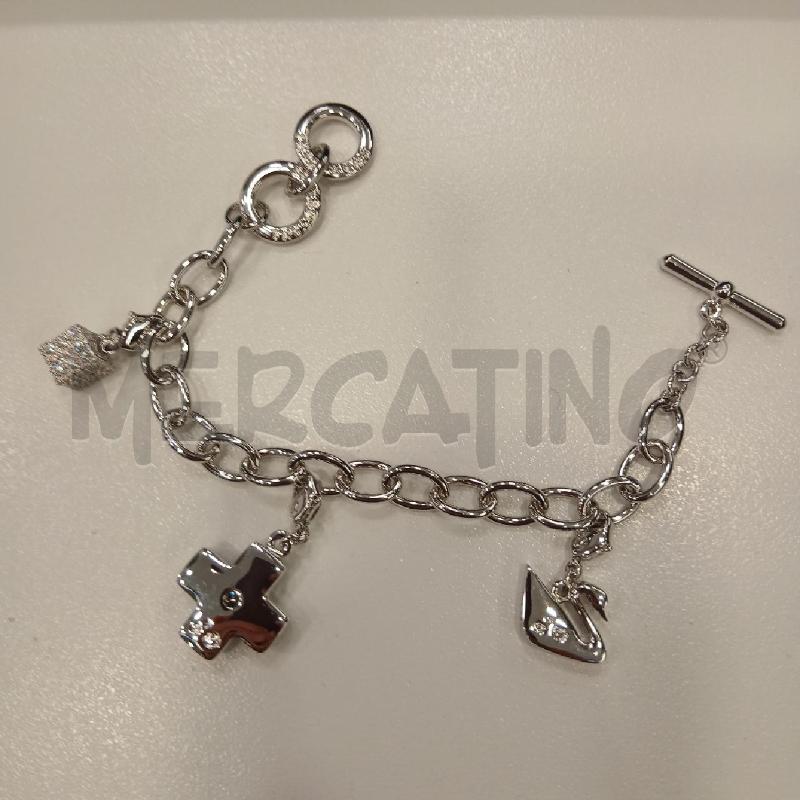 BRACCIALE SWAROVSKI PENDENTE CIGNO CROCE DADO | Mercatino dell'Usato Roma viale tirreno 3
