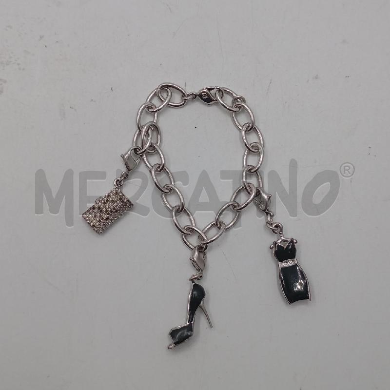 BRACCIALE SWAROVSKY CATENA TRE PEND CHARM  | Mercatino dell'Usato Roma viale tirreno 1