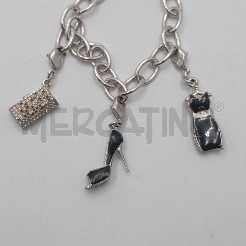 BRACCIALE SWAROVSKY CATENA TRE PEND CHARM  | Mercatino dell'Usato Roma viale tirreno 3