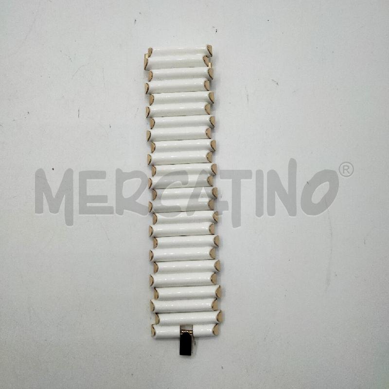 BRACCIALE TRIFARI CON PANNELLO A BARRE IN RESINA BIANCA | Mercatino dell'Usato Roma viale tirreno 1