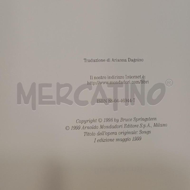 BRUCE SPRINGSTEEN SONGS | Mercatino dell'Usato Roma viale tirreno 3