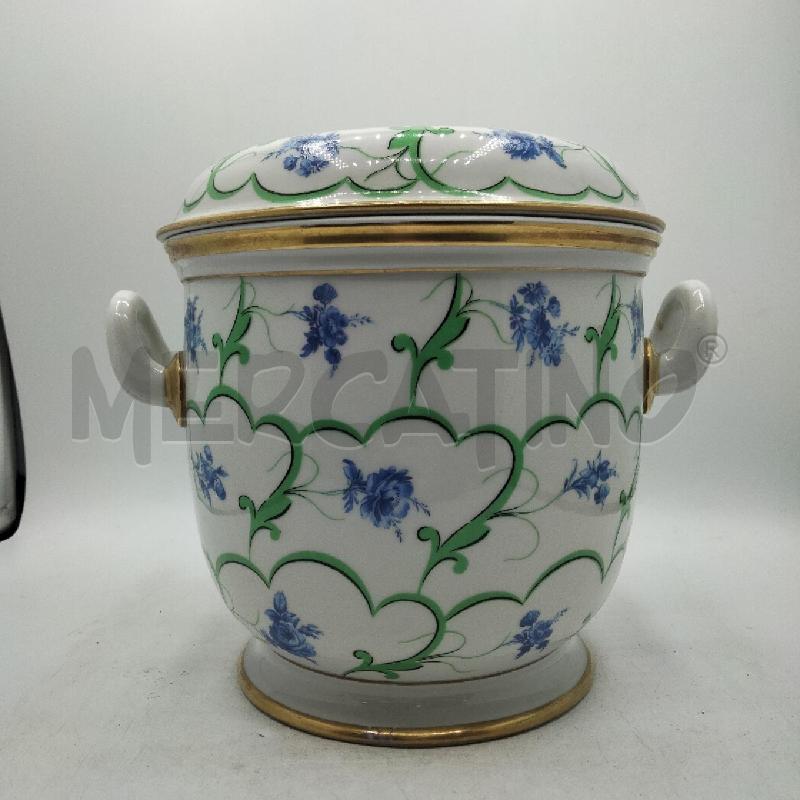 CACHEPOT PORCELLANA SEVRES DEC VERDI ORO | Mercatino dell'Usato Roma viale tirreno 1