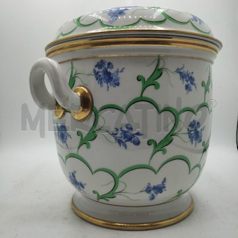 CACHEPOT PORCELLANA SEVRES DEC VERDI ORO | Mercatino dell'Usato Roma viale tirreno 3