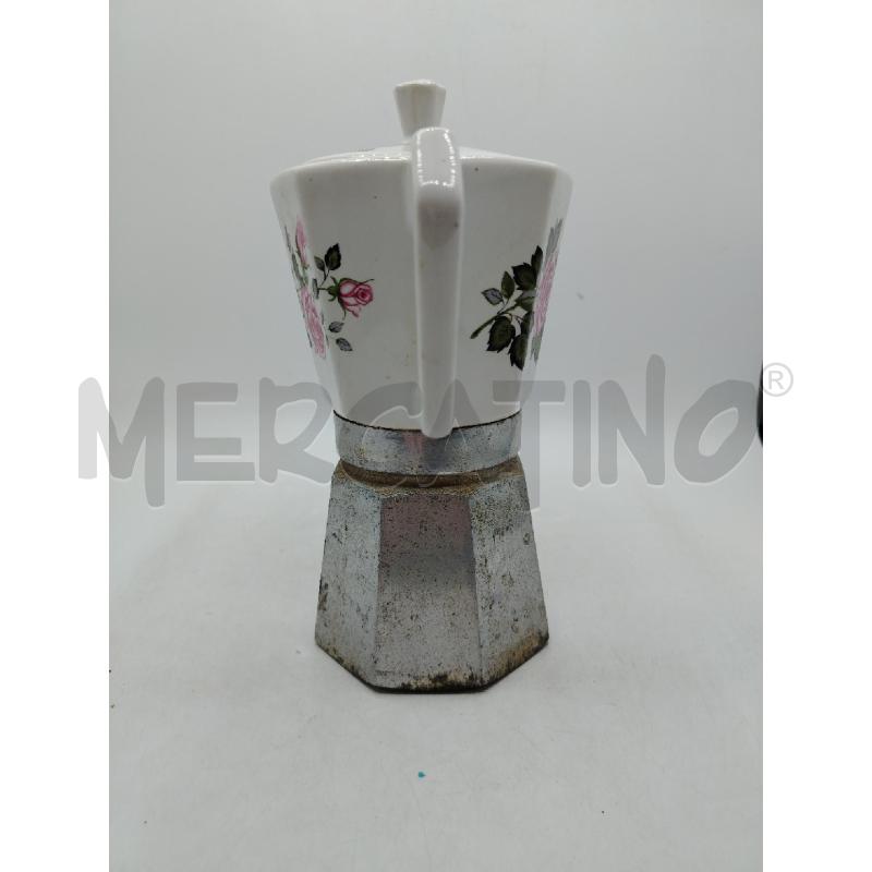 CAFFETTIERA CER MET FIORI ROSA | Mercatino dell'Usato Roma viale tirreno 3