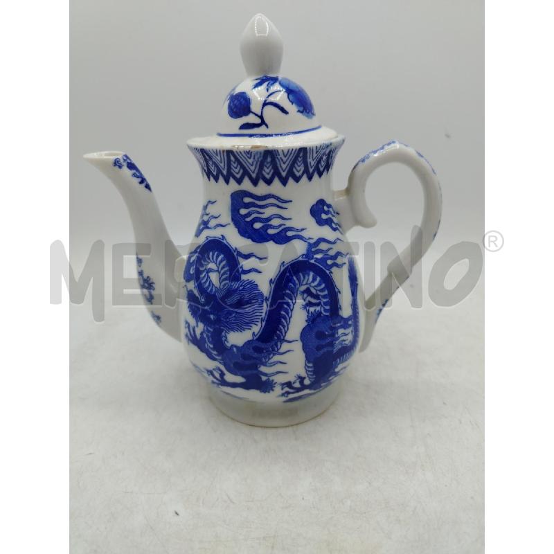 CAFFETTIERA PORCELLANA ORIENTALE DEC BLU | Mercatino dell'Usato Roma viale tirreno 2